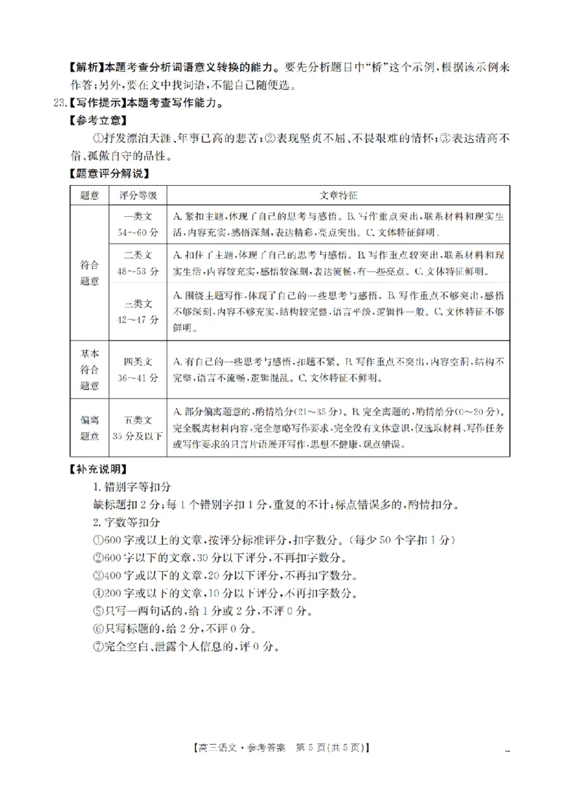 四川省2026届高三下学期3月联考（26-157C）语文答案_2024-2026高三（6-6月题库）_2026年03月高三试卷_260320四川省2026届高三下学期3月联考（26-157C）（全科）