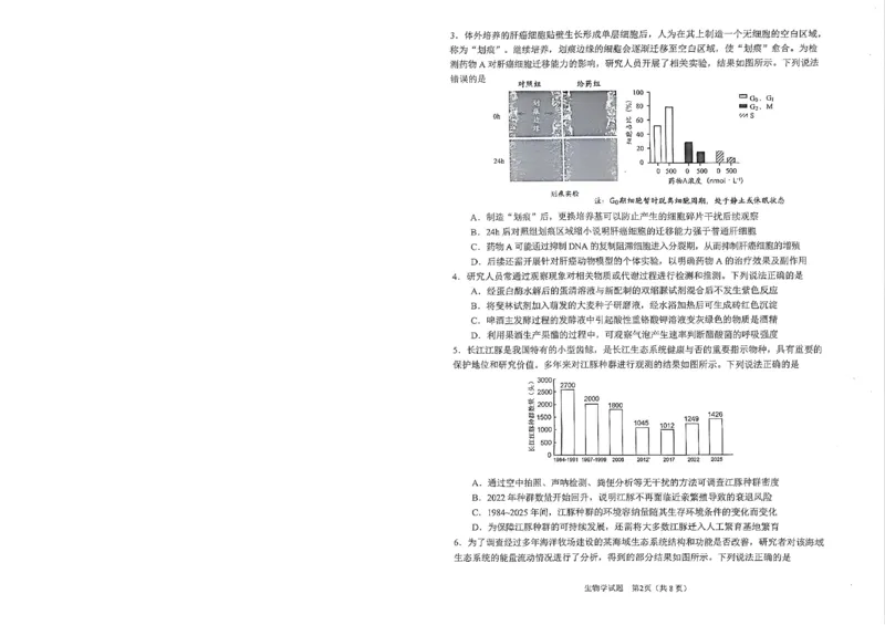安徽省合肥市2026届高三下学期第二次教学质量检测生物卷及答案_2024-2026高三（6-6月题库）_2026年04月高三试卷