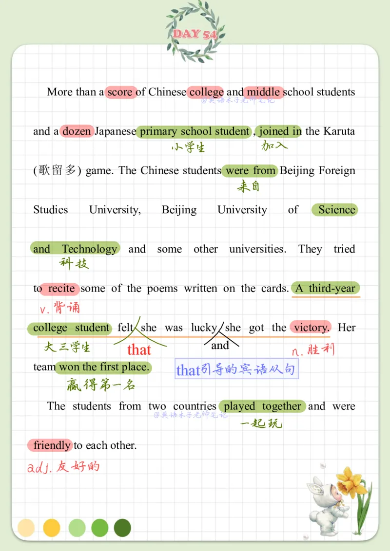 70篇短文英文版_中考词汇背诵资料_短文70篇