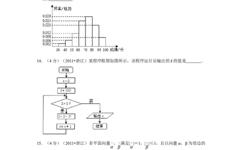 2011年浙江高考数学文（解析版）_高考知识库_全国高考历年真题_❤️浙江省高考真题备考2026_2.浙江数学高考2008-2025.6