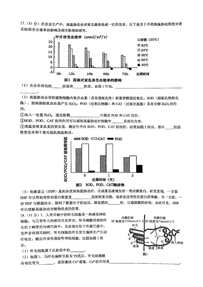 重庆八中高2026届4月强化训练（二）生物_2024-2026高三（6-6月题库）_2026年04月高三试卷_260424重庆八中高2026届4月强化训练（二）（全科）