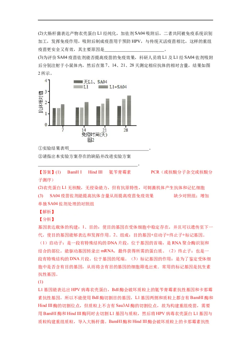 热点05基因工程的典型题分析（解析版）_通用版（老高考）复习资料_2023年复习资料_专项复习_2023年高考生物热点&middot;重点&middot;难点专练（全国通用）