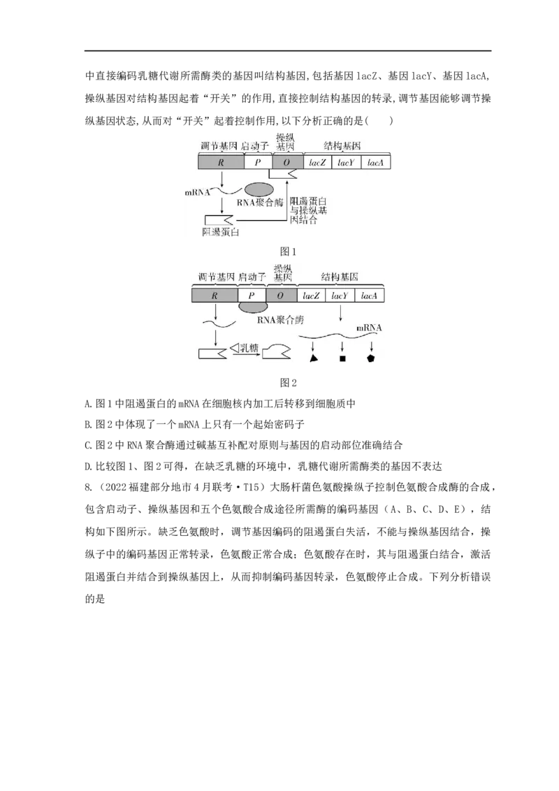 易错点19关于基因的表达的遗传题（原卷版）_通用版（老高考）复习资料_2023年复习资料_专项复习_备战2023年高考生物考试易错题（全国通用）_易错点19关于基因的表达的遗传题