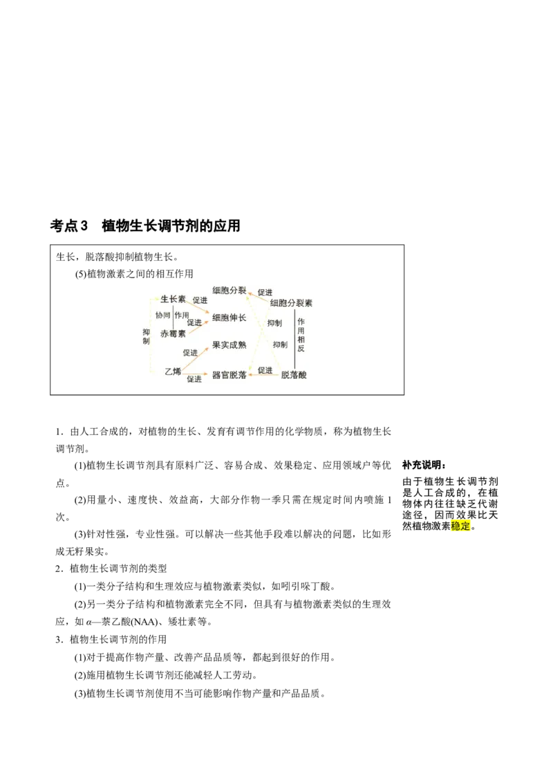 知识清单26植物生命活动调节（4大考点+6个易错点）-上好课2025年高考生物一轮复习知识清单_2025年新高考资料_一轮复习_上好课2025年高考生物一轮复习知识清单325572639