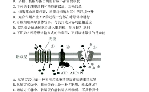 江苏省苏州市2021-2022学年高二下学期期末学业质量阳光指标调研（延期）试题（8月）+生物+Word版含答案_生物高考模拟题_新高考_2023年