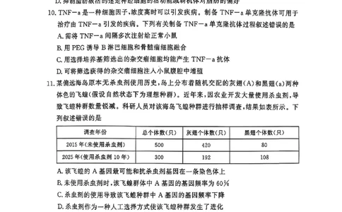 青桐鸣大联考2026届高三下学期学情调研（二）生物_2024-2026高三（6-6月题库）_2026年03月高三试卷_260316河南省青桐鸣大联考2026届高三下学期学情调研（二）（全科）