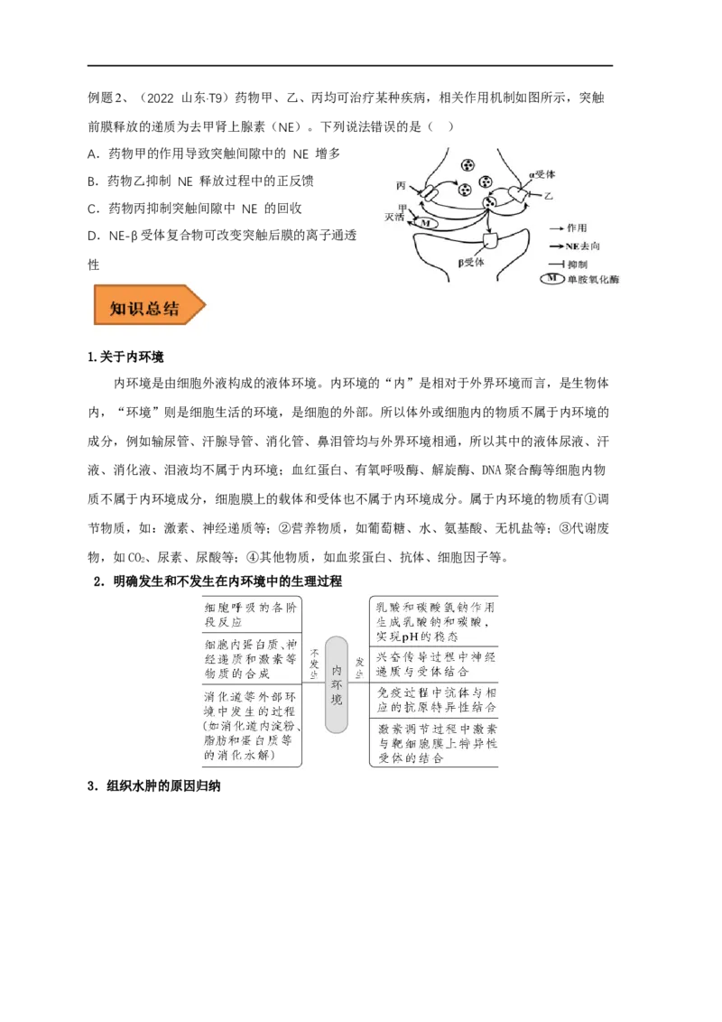 易错点21人体的内环境及神经调节（原卷版）_通用版（老高考）复习资料_2023年复习资料_专项复习_备战2023年高考生物考试易错题（全国通用）