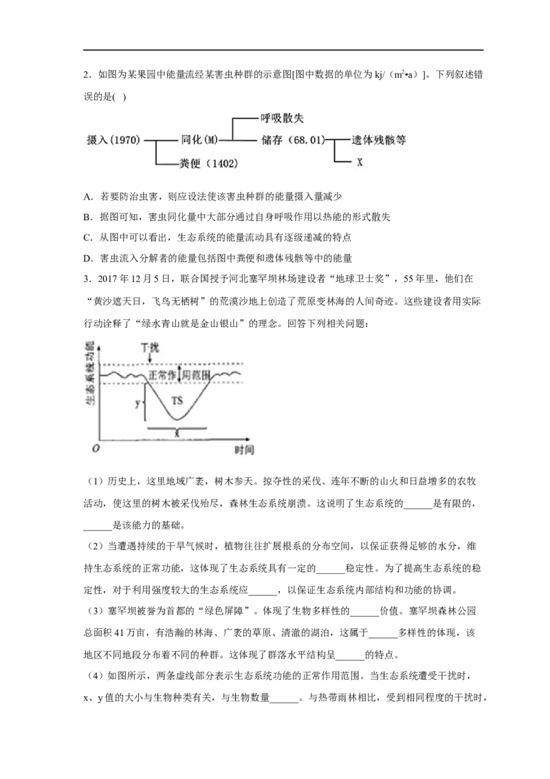 易错点25生态系统的成分及能量流动的过程-备战2023年高考生物考试易错题（新教材新高考）（原卷版）_新高考复习资料_2023年新高考复习资料_专项复习