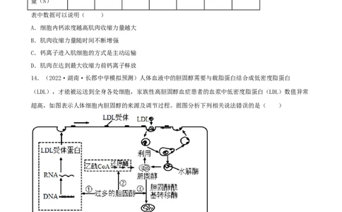 第02练细胞中的无机物、糖类和脂质-2023年高考生物一轮复习小题多维练（新高考专用）（原卷版）_新高考复习资料_2023年新高考复习资料_一轮复习