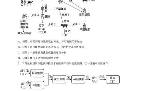 易错点27细胞工程与胚胎工程-备战2023年高考生物考试易错题（新教材新高考）（原卷版）_新高考复习资料_2023年新高考复习资料_专项复习
