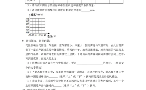 专题03《声音的传播与控制》压轴培优题型训练十大题型（原卷版）_初物_八年级上下册+九年级全一册物理_八年级物理上册_压轴题训练
