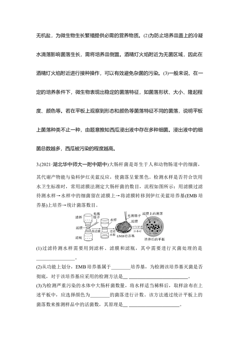 热点微练30微生物的培养与应用_通用版（老高考）复习资料_2023年复习资料_一轮复习_2023年高考生物一轮复习讲义+课件（全国版）_2023年高考生物一轮复习讲义（全国版）_赠补充习题