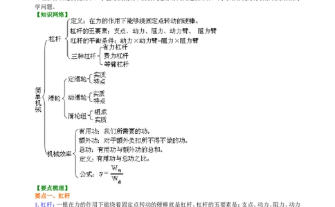 《简单机械》全章复习与巩固(基础)知识讲解_初物_人教版初中物理初二三同步讲义习题练习八九年级电子资料word素材_20250116_181533_最新人教版初中物理初二下册