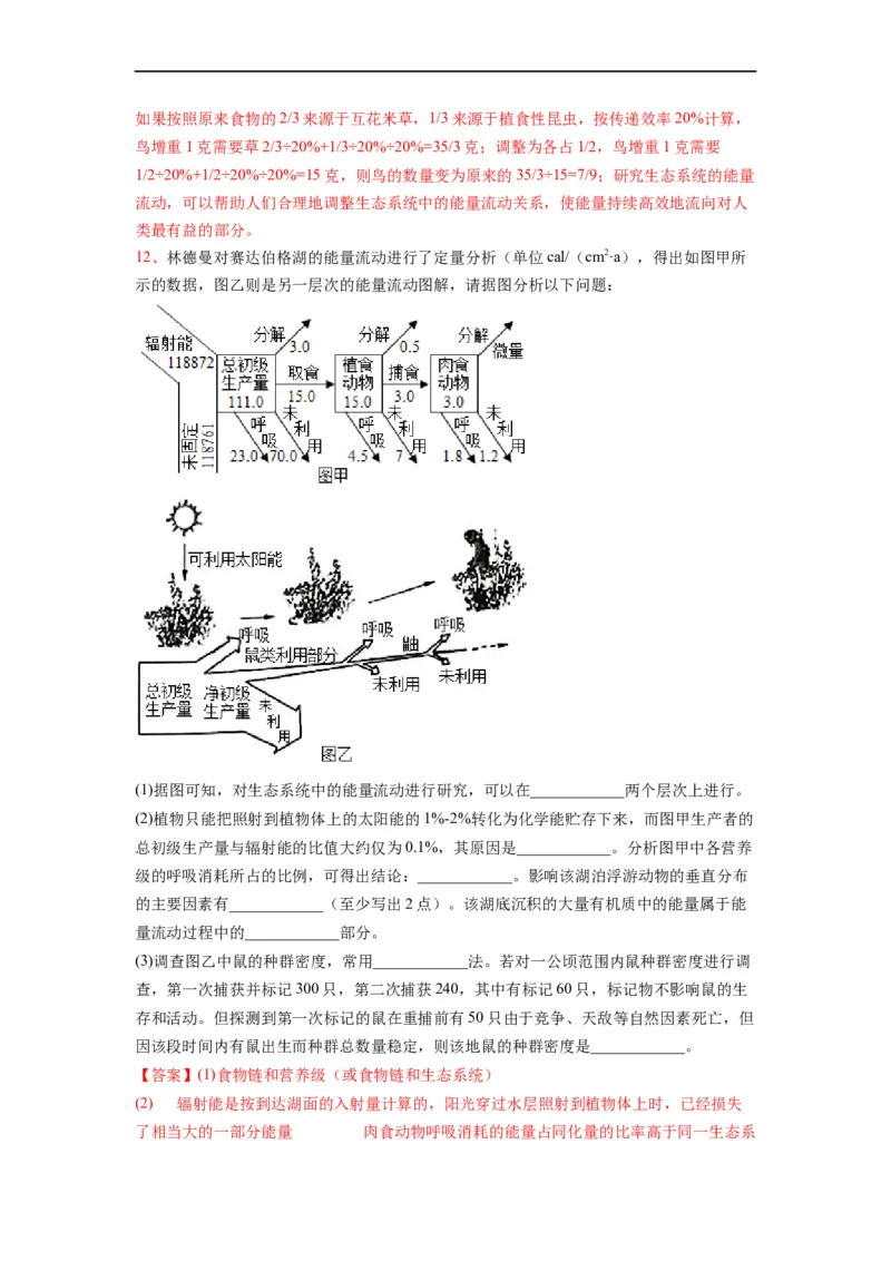 热点04生物与环境的图表总结分析（解析版）_通用版（老高考）复习资料_2023年复习资料_专项复习_2023年高考生物热点&middot;重点&middot;难点专练（全国通用）