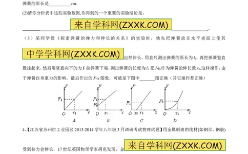 专题10弹力（第02期）-2016年中考物理考点总动员系列（原卷版）_初物_1初中物理_物理：2016年中考物理考点总动员系列全套打包150份