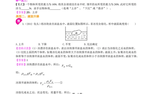 《浮力》全章复习与巩固（基础）知识讲解_初物_1初中物理_4初二物理人教版知识导学