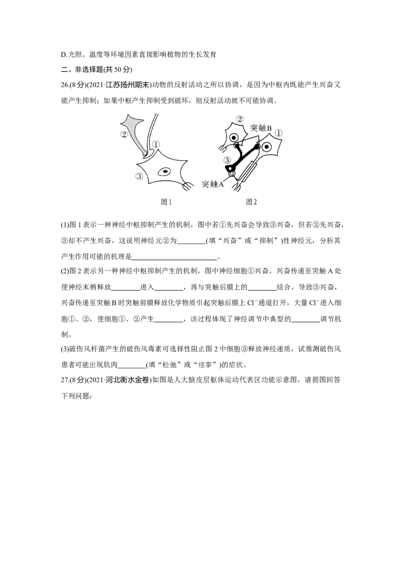 模块检测卷(三)_新高考复习资料_2023年新高考复习资料_一轮复习_2023年新高考大一轮复习讲义_2023年高考生物一轮复习讲义（新人教新高考）_赠补充习题_Word版题库第七~十单元