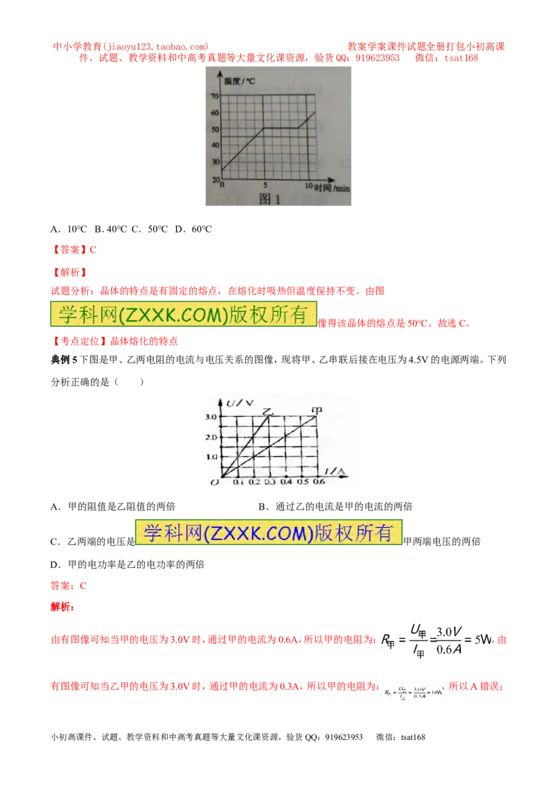 专题07图像分析（讲）-2016年中考物理二轮复习讲练测（原卷版）_初物_1初中物理_物理：备战2016年中考物理二轮复习讲练测132份