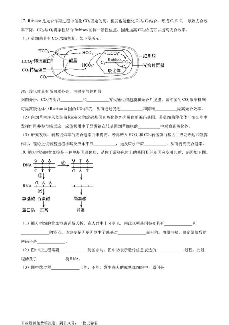 江西省新余市一中2022-2023学年高二上学期开学考试生物试题_生物高考模拟题_老高考_2023年
