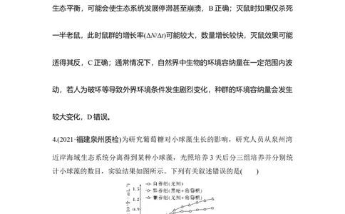 热点微练26种群的增长曲线_通用版（老高考）复习资料_2023年复习资料_一轮复习_2023年高考生物一轮复习讲义+课件（全国版）_2023年高考生物一轮复习讲义（全国版）_赠补充习题
