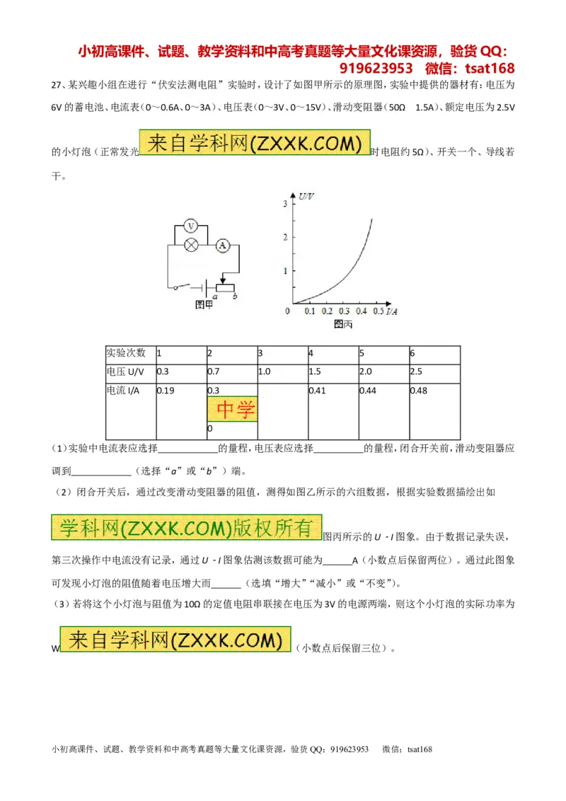 专题06考前必做难题30题-2016年中考物理走出题海之黄金30题系列（原卷版）_初物_1初中物理_物理：2016年中考物理走出题海之黄金30题系列（全套打包12份）