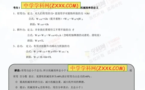 专题10.2机械效率（讲练）-2016年中考物理一轮复习讲练测课课通（原卷版）_初物_1初中物理_物理：2016年中考物理一轮复习讲练测课课通全套打包116份