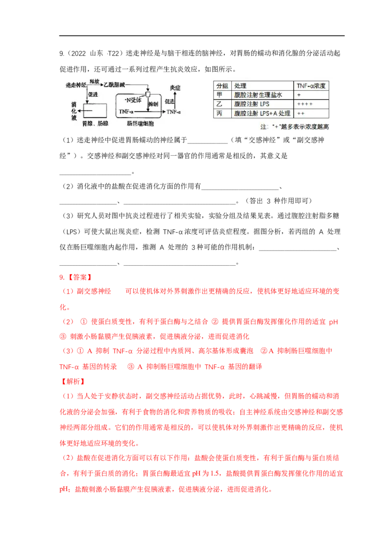 易错点22体液调节及其与神经调节的关系（解析版）_通用版（老高考）复习资料_2023年复习资料_专项复习_备战2023年高考生物考试易错题（全国通用）
