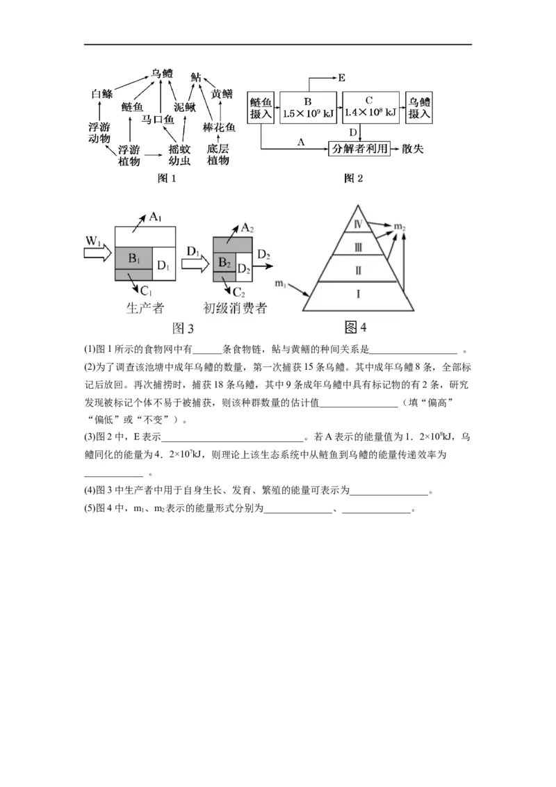 热点04生物与环境的图表总结分析（原卷版）_通用版（老高考）复习资料_2023年复习资料_专项复习_2023年高考生物热点&middot;重点&middot;难点专练（全国通用）