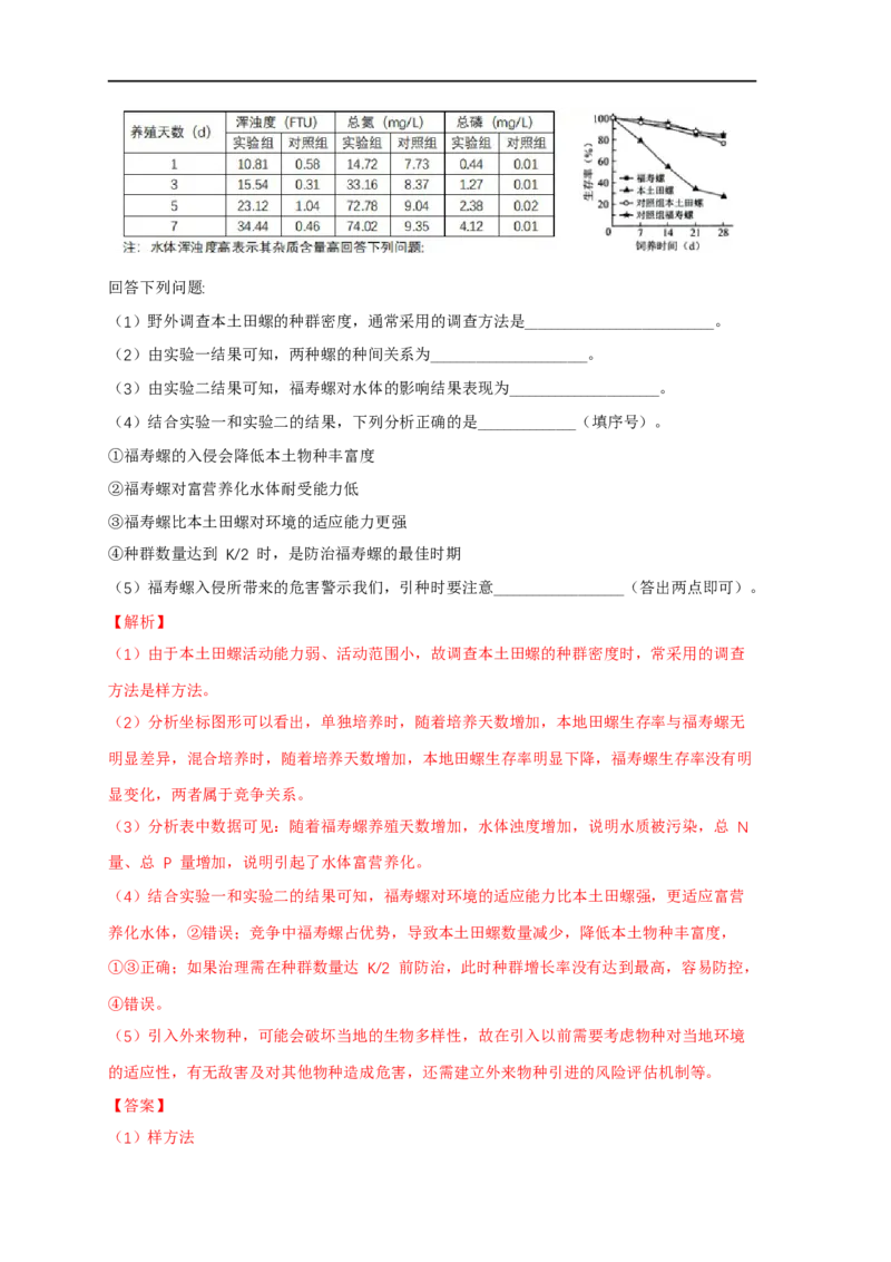 易错点25种群和群落（解析版）_通用版（老高考）复习资料_2023年复习资料_专项复习_备战2023年高考生物考试易错题（全国通用）_易错点25种群与群落