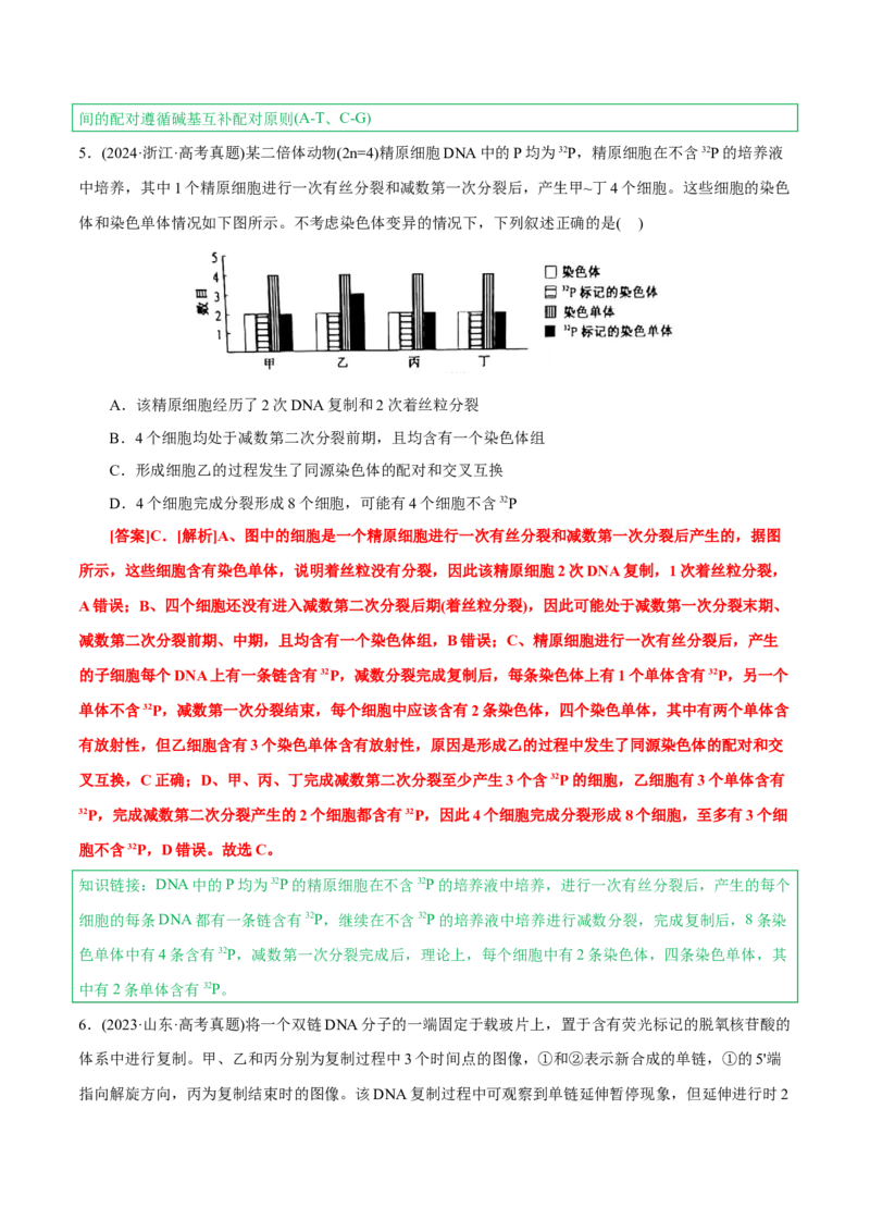 知识清单15DNA的结构、复制以及基因的本质（3大考点4个易错点）-上好课2025年高考生物一轮复习知识清单_2025年新高考资料_一轮复习