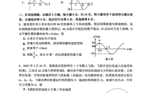 重庆八中高2026届4月强化训练（二）物理_2024-2026高三（6-6月题库）_2026年04月高三试卷_260424重庆八中高2026届4月强化训练（二）（全科）
