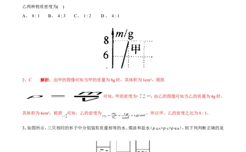 专题03密度（第02期）-2016年中考物理考点总动员系列（解析版）_初物_1初中物理_物理：2016年中考物理考点总动员系列全套打包150份