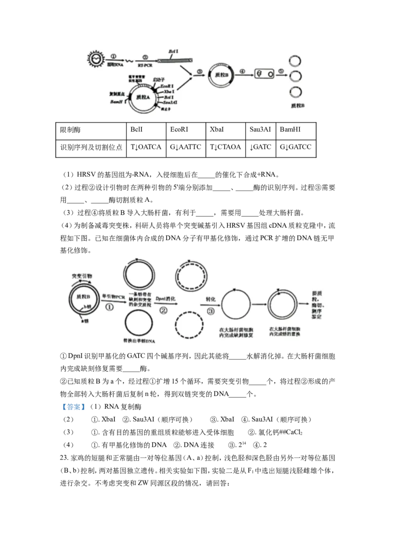 江苏省南通市海安市2022-2023学年高三上学期期初学业质量监测生物试题_生物高考模拟题_新高考_2023年