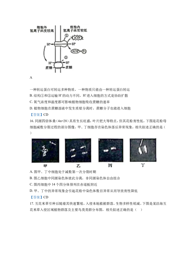 江苏省南通市海安市2022-2023学年高三上学期期初学业质量监测生物试题_生物高考模拟题_新高考_2023年