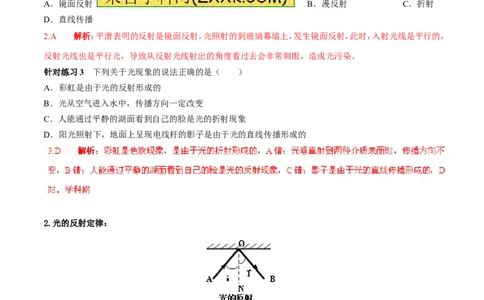 专题08光的反射（第01期）-2016年中考物理考点总动员系列（解析版）_初物_1初中物理_物理：2016年中考物理考点总动员系列全套打包150份