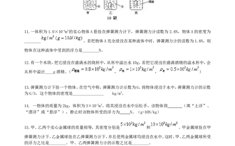 《浮力》全章复习与巩固（提高）巩固练习_初物_1初中物理_4初二物理人教版知识导学