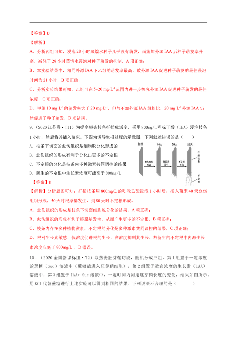 易错点24植物生命活动调节的实验题（解析版）_通用版（老高考）复习资料_2023年复习资料_专项复习_备战2023年高考生物考试易错题（全国通用）_易错点24植物生命活动调节的实验题