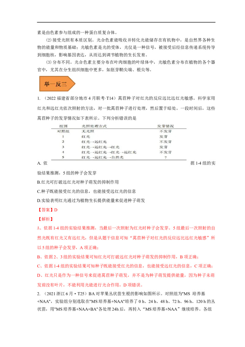 易错点24植物生命活动调节的实验题（解析版）_通用版（老高考）复习资料_2023年复习资料_专项复习_备战2023年高考生物考试易错题（全国通用）_易错点24植物生命活动调节的实验题