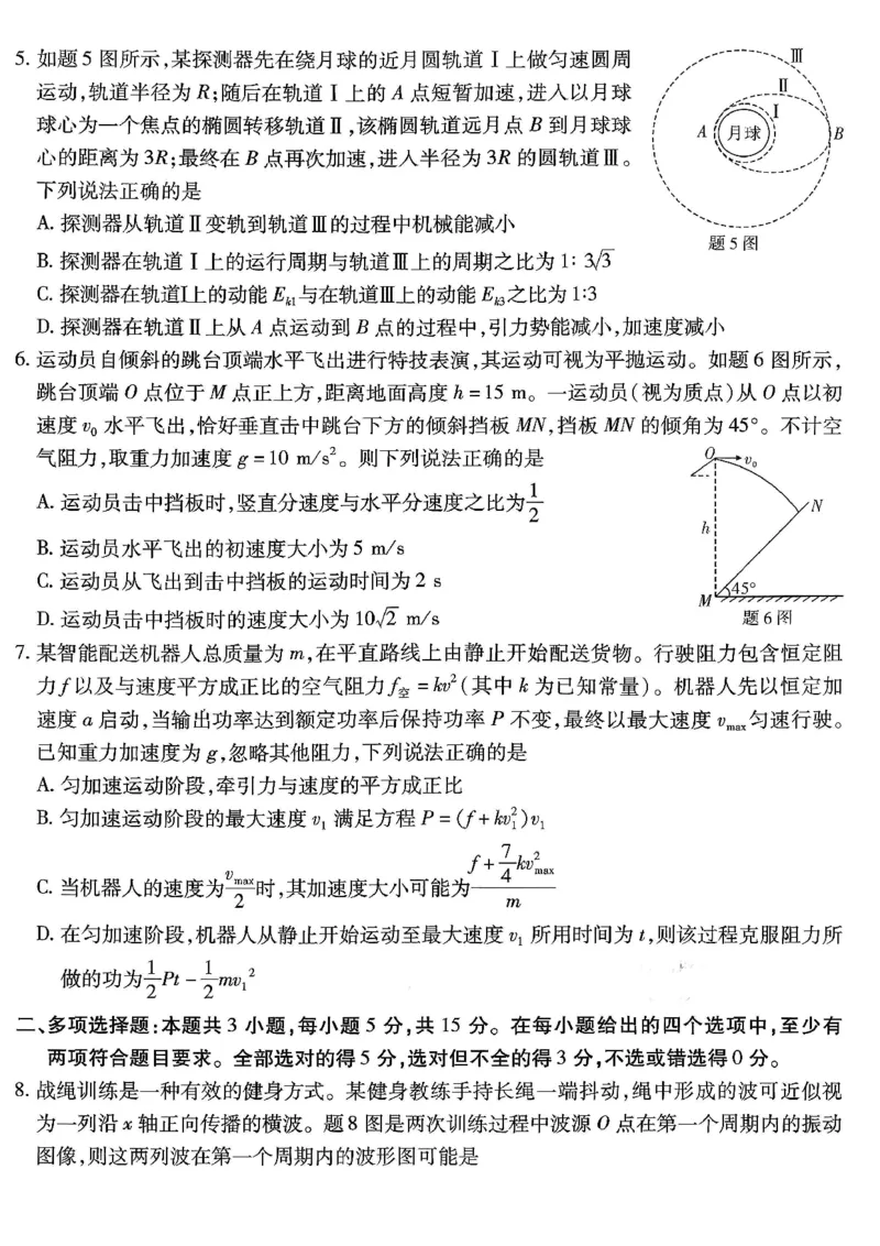 重庆市南开中学高2026届高三第六次质量检测物理_2024-2026高三（6-6月题库）_2026年03月高三试卷_260312重庆市南开中学高2026届高三第六次质量检测（全科）