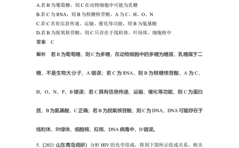 热点微练1细胞中有机物之间的联系_通用版（老高考）复习资料_2023年复习资料_一轮复习_2023年高考生物一轮复习讲义+课件（全国版）_2023年高考生物一轮复习讲义（全国版）