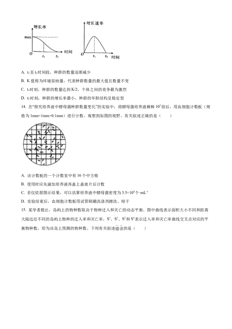 湖北省部分重点中学高三１0月联考生物试题（含答案）_生物高考模拟题_新高考_2023年
