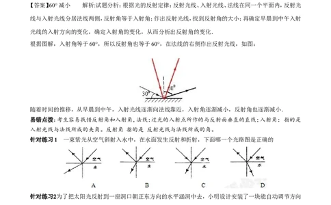 专题08光的反射（第01期）-2017年中考物理考点总动员系列（原卷版）_初物_1初中物理_物理：2017年中考物理考点总动员系列（全套打包60份）