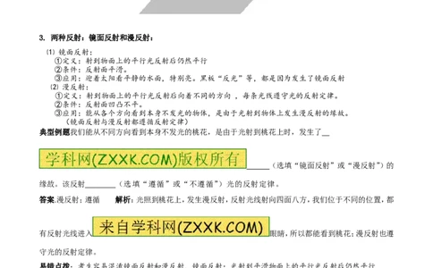 专题08光的反射（第01期）-2017年中考物理考点总动员系列（原卷版）_初物_1初中物理_物理：2017年中考物理考点总动员系列（全套打包60份）