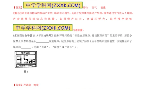 专题03噪声的危害及控制-2016年中考物理必备之微测试（解析版）_初物_1初中物理_物理：2016年中考物理必备之微测试打包130份
