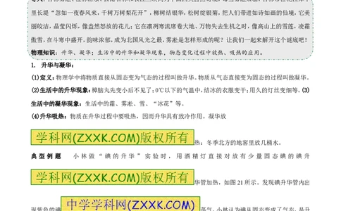 专题06升华与凝华（第01期）-2017年中考物理考点总动员系列（原卷版）_初物_1初中物理_物理：2017年中考物理考点总动员系列（全套打包60份）
