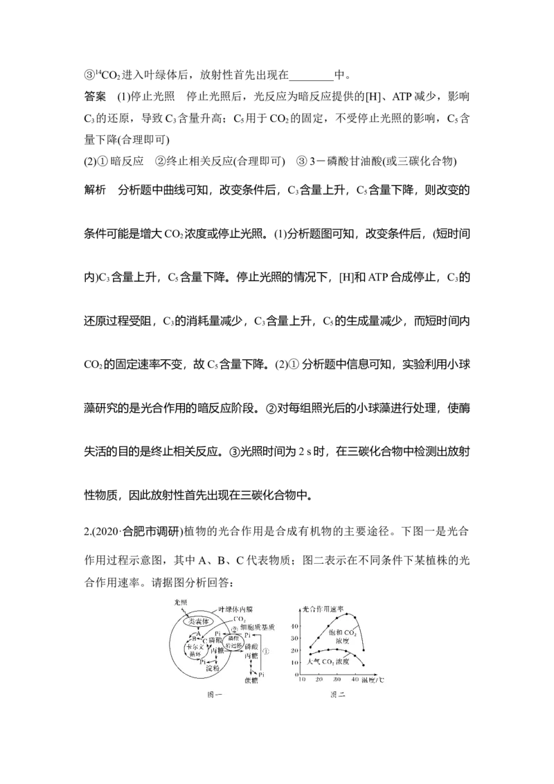 热点微练11光合作用与细胞呼吸的综合运用_通用版（老高考）复习资料_2023年复习资料_一轮复习_2023年高考生物一轮复习讲义+课件（全国版）_2023年高考生物一轮复习讲义（全国版）