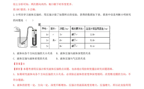 专题09.2液体的压强（解析版）_初物_人教版初中物理初二三同步讲义习题练习八九年级电子资料word素材_20250116_181533_A017&mdash;&mdash;人教版初中物理初二三教案讲义专项练习八九年级电子版word资料