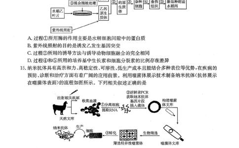 重庆好教育联盟2026届高三下学期3月开学联考（26-284C）生物_2024-2026高三（6-6月题库）_2026年03月高三试卷_260310金太阳&middot;重庆好教育联盟2026届高三下学期3月开学联考（26-284C）（全科）