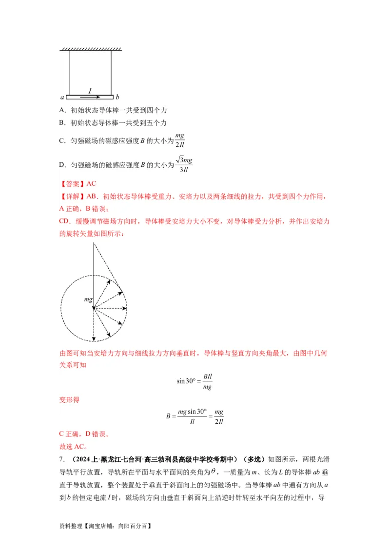 专题01力与物体的平衡（解析版）_04高考物理_新高考复习资料_2024新高考复习资料_二轮复习资料_2024年高考物理二轮热点题型归纳与变式演练（新高考通用）_答案解析版