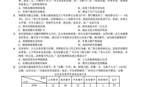 重庆一中高2026届高三3月（末）月考历史_2024-2026高三（6-6月题库）_2026年03月高三试卷_260331重庆一中高2026届高三3月（末）月考（全科）